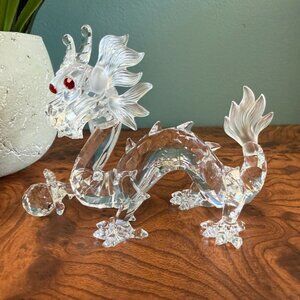 Swarovski 1997 The Dragon Fabulous Creatures Crystal Figurine W/ Box & Paperwork